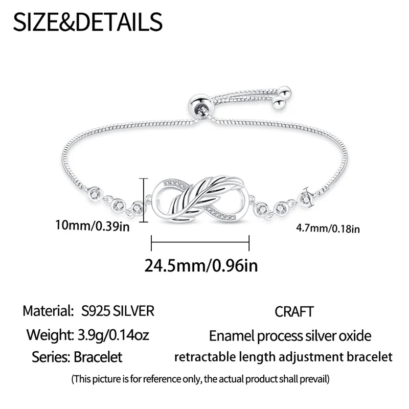 17-21cm 100% 925 Sterling Silver flexible Chain Lucky Symbol Bangle & Bracelet Luxury Jewelry Fit Charms Bead DIY Making Jewelry