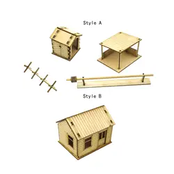 1/72 European Building Model Kits DIY Crafts Wooden Model Kits Architecture Scene Model for Sand Table Micro Landscape Accessory