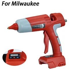 Cordless Hot Melt Glue Gun For Milwaukee 18V Li-ion Battery Digital Display Glue Gun Household DIY Tools With 10 Glue Sticks