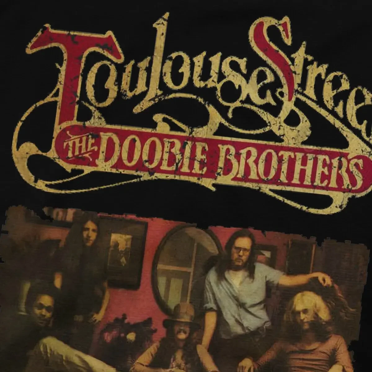The Doobie Brothers Toulouse Street Men's T Shirts The Doobie Brothers Vintage Tees Short Sleeve T-Shirts Cotton image 3