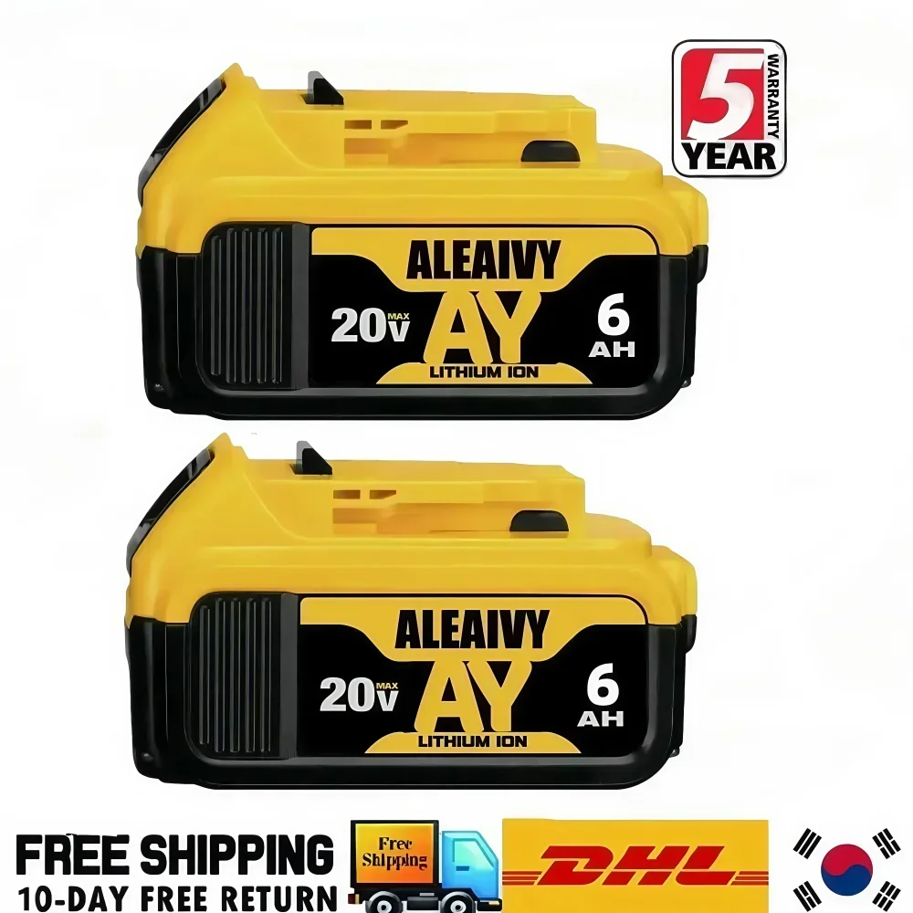 

For Dewalt DCB200 20V 5.0Ah/6.0Ah/8.0Ah Replacement Battery Compatible with For Dewalt 20V 18 v and 20 Vot Tools For Dewalt.