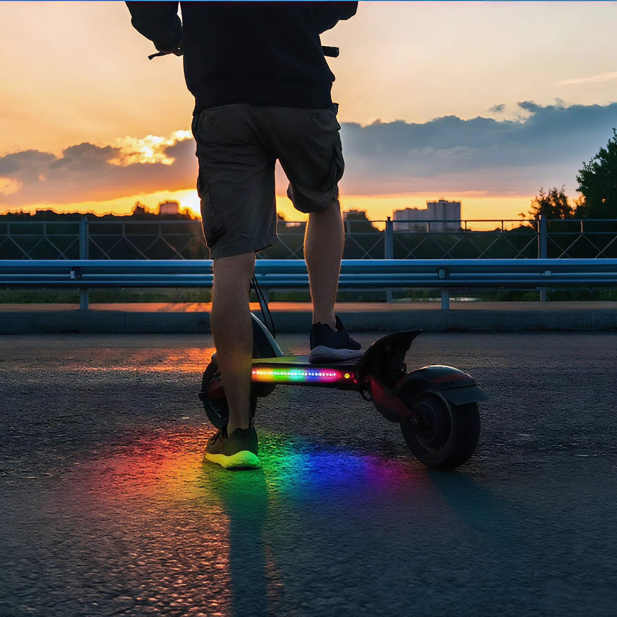 شريط إضاءة LED للسكوتر الكهربائي، مصدر طاقة مزدوج الوضع USB/بطارية، ضوء تحذير عالمي للركوب الليلي، شريط إضاءة أمان،