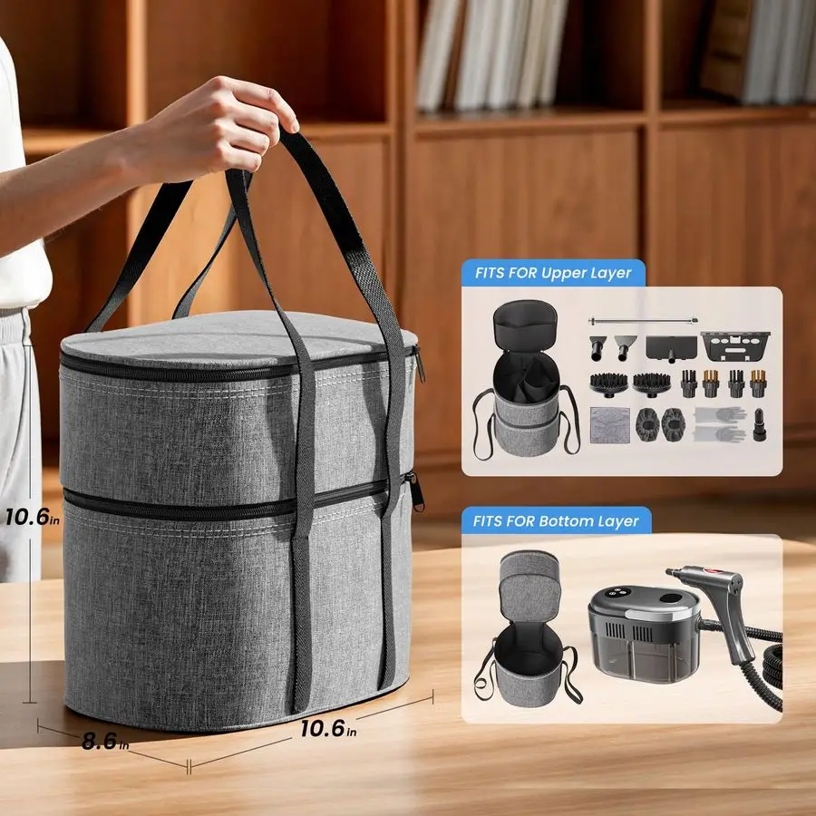 Cleaner,15s HeatUp,1.5L Tank,6Level Adjustable Handle,1500W Steamer for Cleaning,Portable Steamer for Cleaning with 20PCS Access