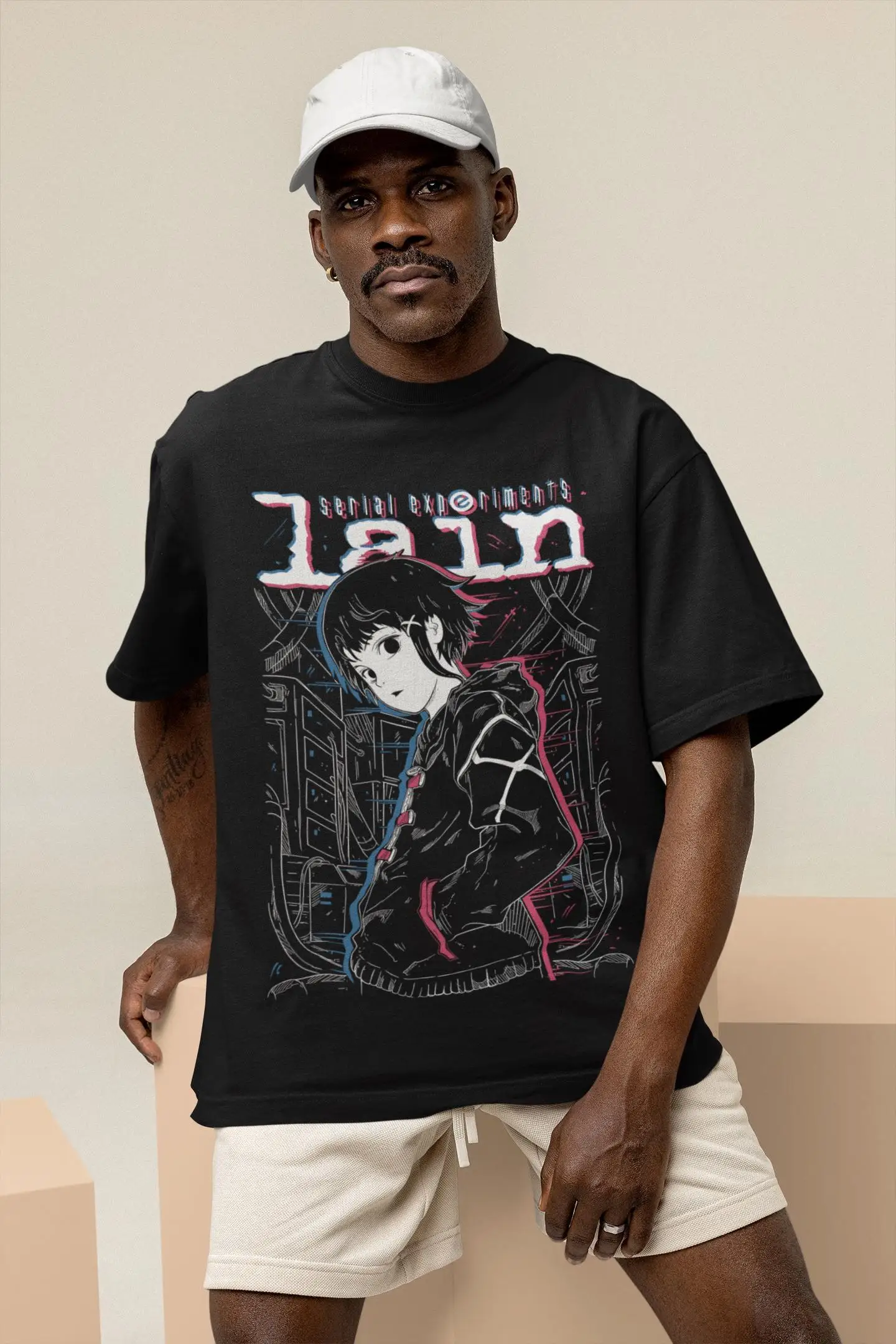 Unisex Serial Experiments Lain T-Shirt – Science Fiction Anime Graphic Tee, Cyberpunk