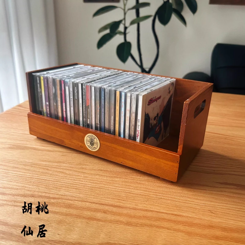 Retro High-end CD Racks Simple Wooden Large-capacity CD Racks Album Storage Display Home Furniture Bastidores De CD ZY40CDJ