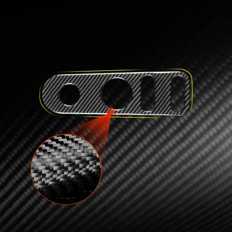 Real Carbon Fiber Sticker For Seat Leon Altea 2005 2006 2007 2008-2010 2011 2012 For Toledo 2005-2009 LHD RHD Car Door Lock Gear view 4