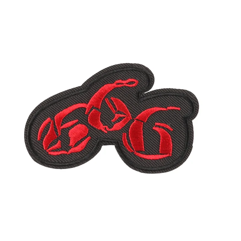 100pcs/Lot Vintage Embroidery Patch Route 666 Black Red White Letter Number Bag Clothing Decoration Accessory Craft Diy Applique