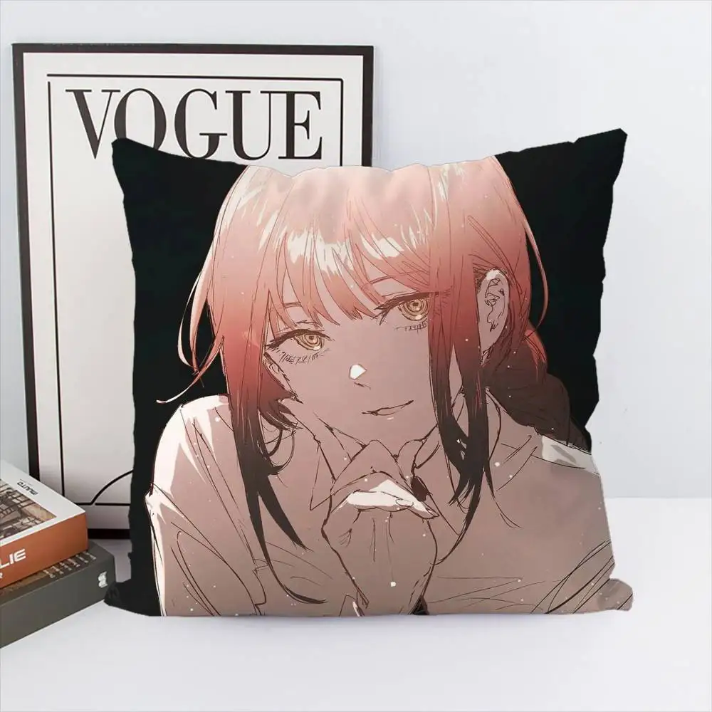 

Chainsaw Man Pillow Case Double-Sided Printing Cushion Cover 45x45 Decorative Cushions Sofa Home Decor Soft Pillowcase