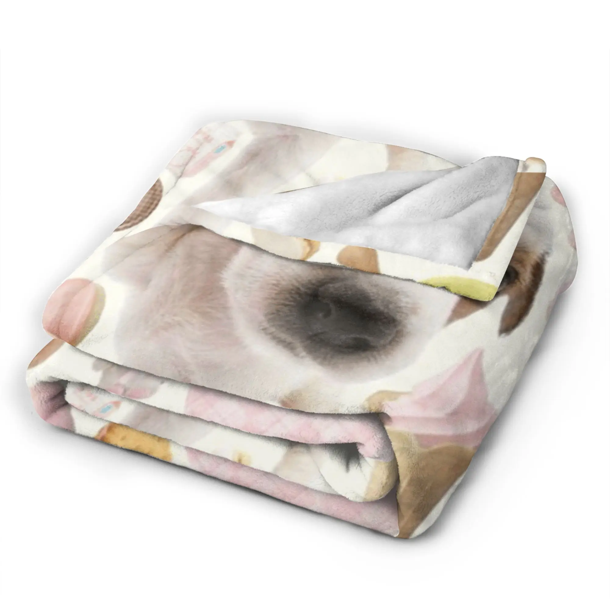 القط ميمي صور بطانية قطيفة الاطفال الكبار الفانيلا الفراش يلقي للمنزل ديكور دافئ لينة تصميم جودة المفرش هدية #5