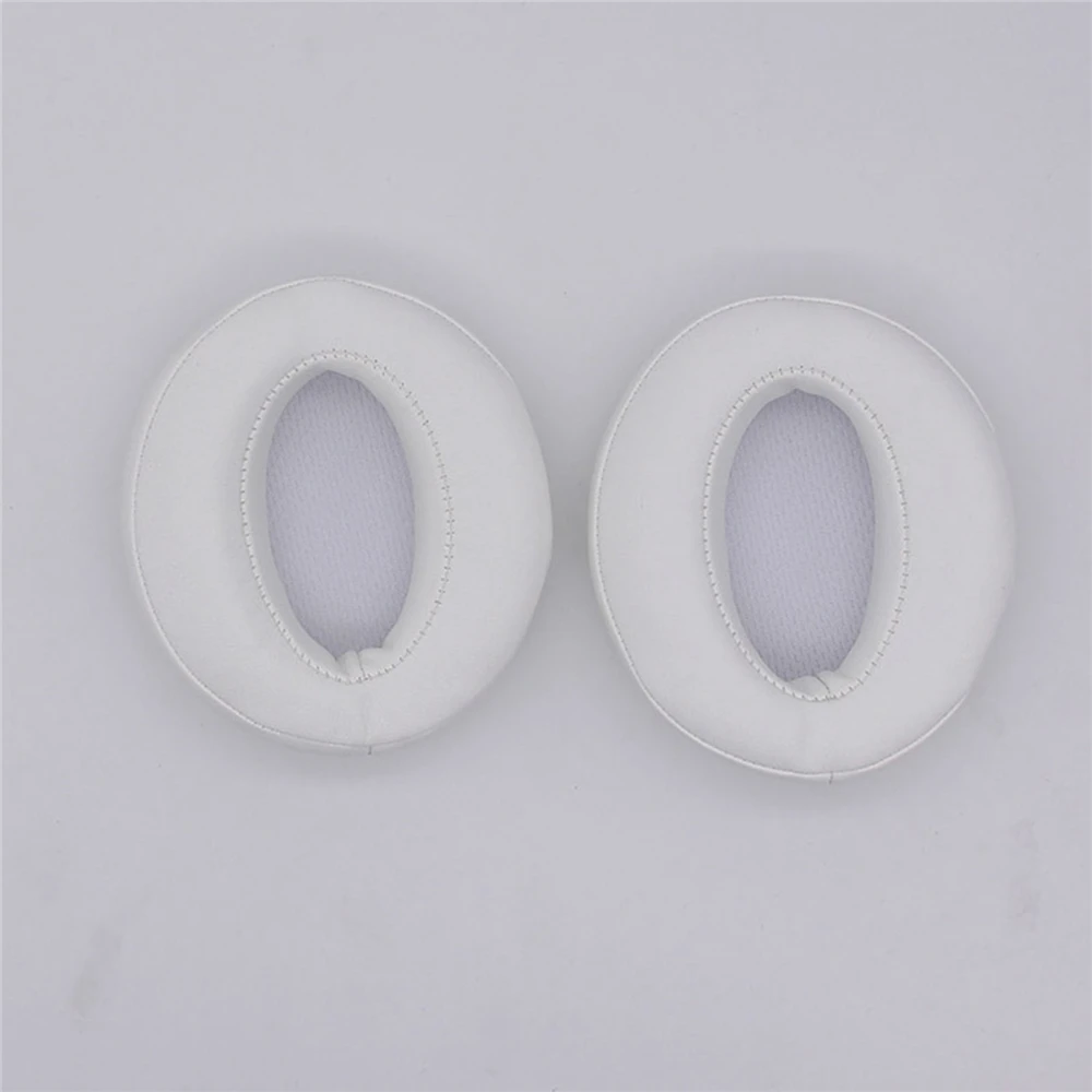 2 pçs earmuff branco fone de ouvido earcap para sennheiser hd4.50 caso de couro fone de ouvido capa esponja