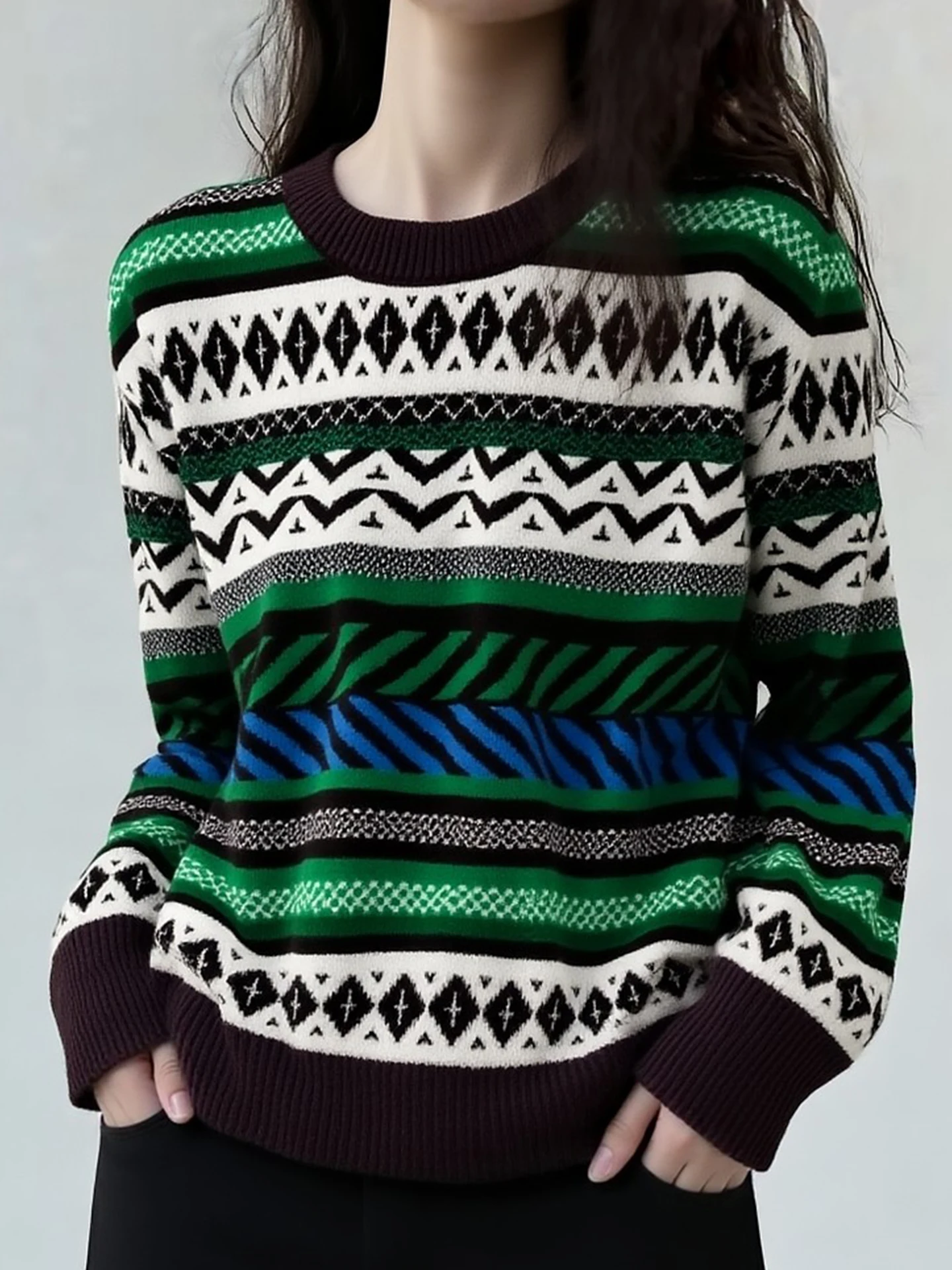 Pull Long tricoté rétro pour femmes, Design moelleux, confortable, doux pour la peau, automne hiver