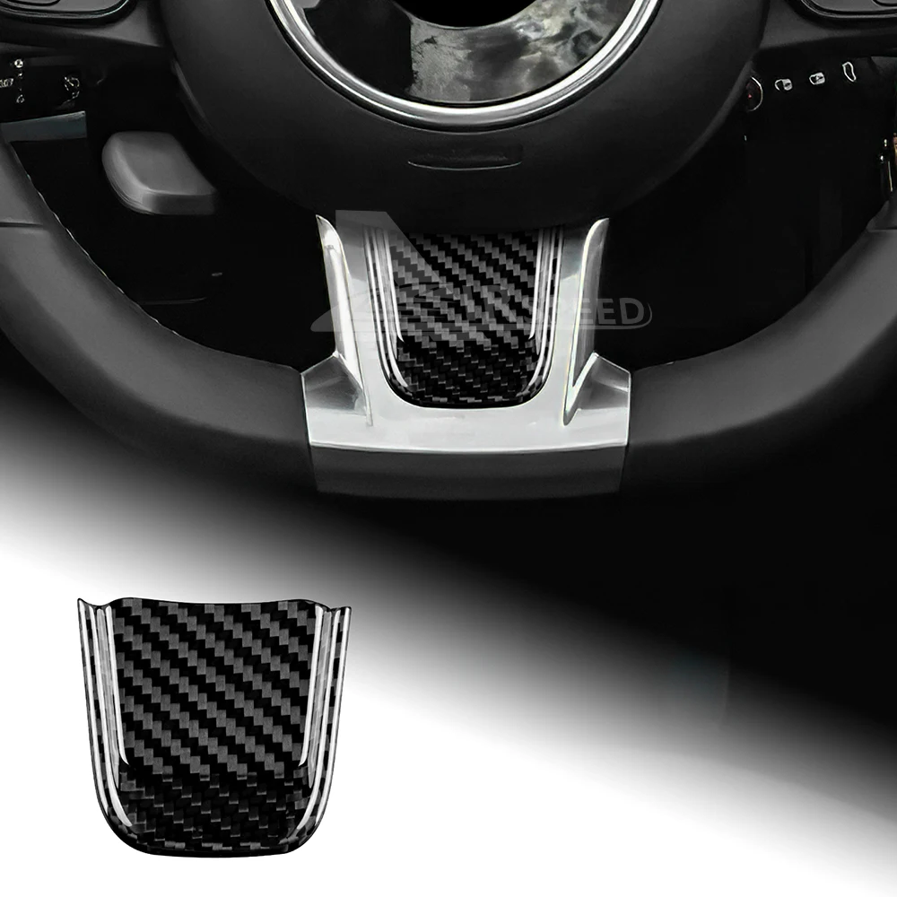 

Для Abarth 595 Abarth 695 Fiat 500 2020 2021 2022 2023, наклейка из настоящего твердого углеродного волокна, нижняя отделка рулевого колеса автомобиля, аксессуары
