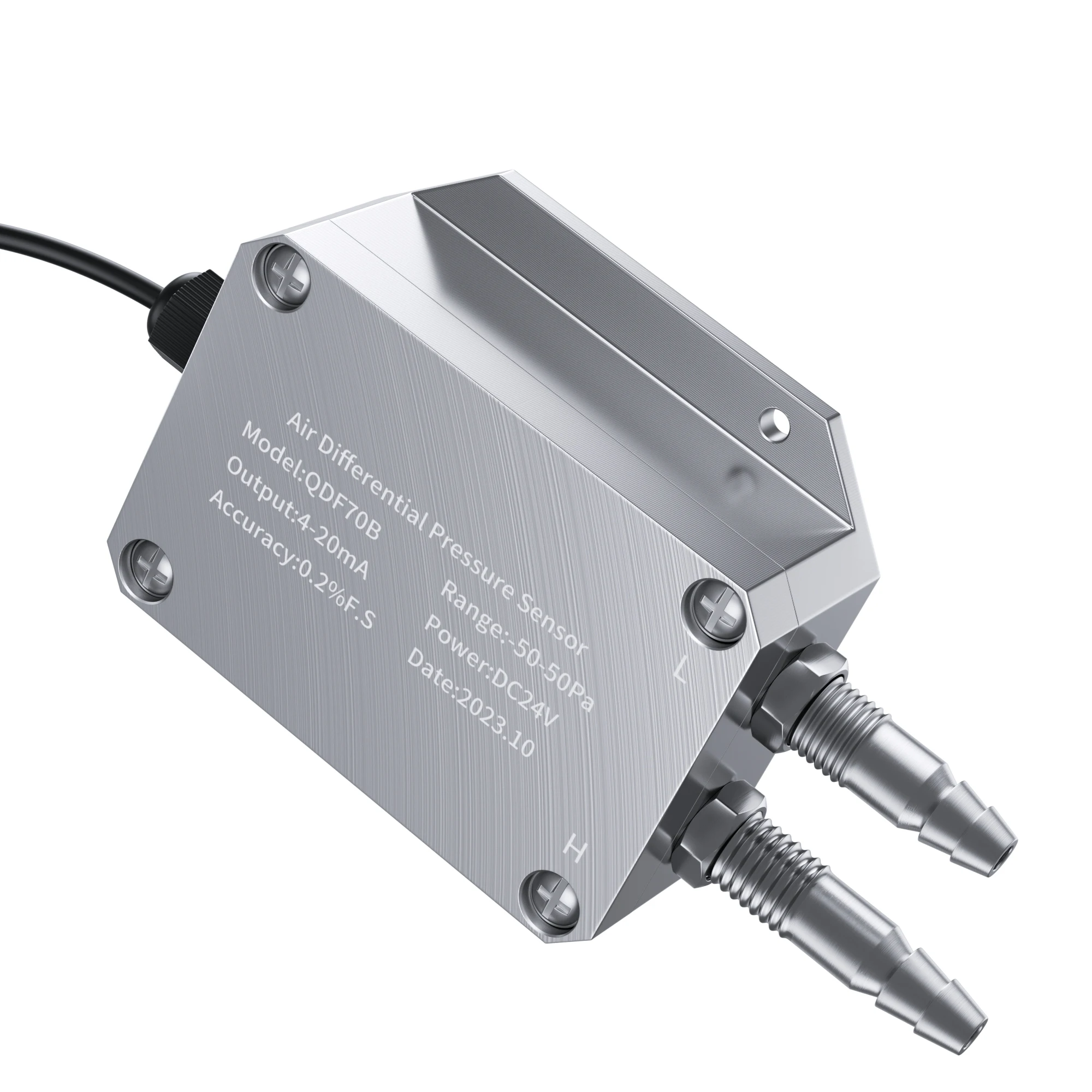 Sensor de Pressão Diferencial ar e Vento Pressão Transmissor 420ma 010v Saída Qdx50d 3kpa 5kpa 50pa 200pa