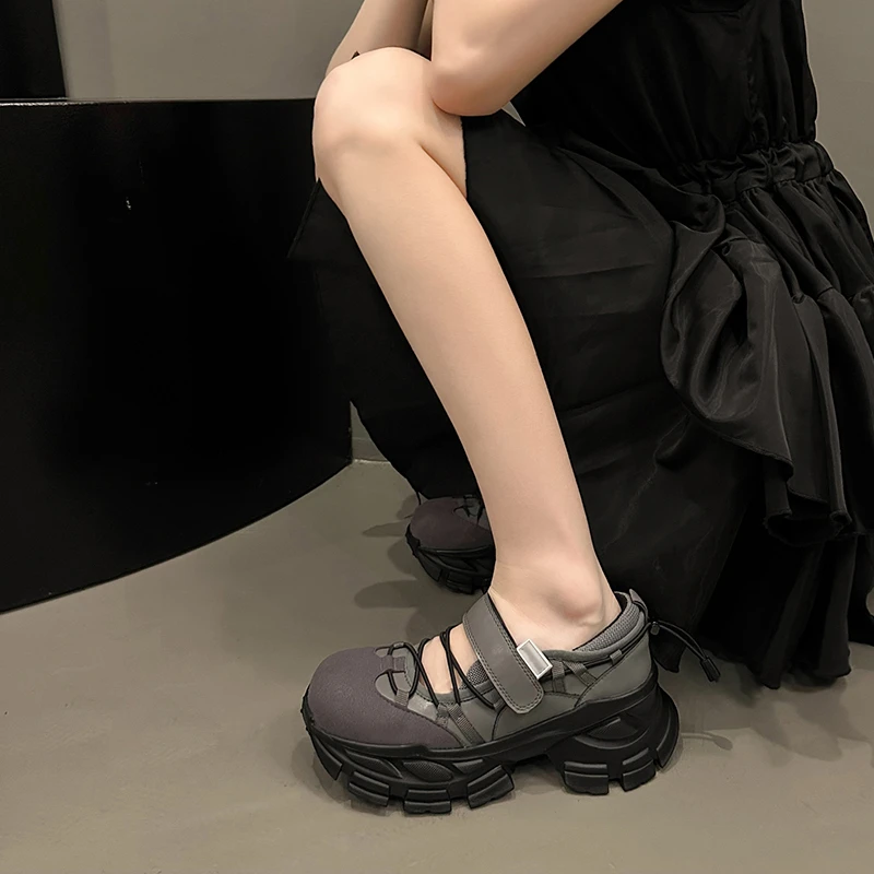 2024Summer New Closed Toe Sports Sandals for Women Fashion Platform Women\'s Chunky Sneakers Outdoor Light Casual Shoes