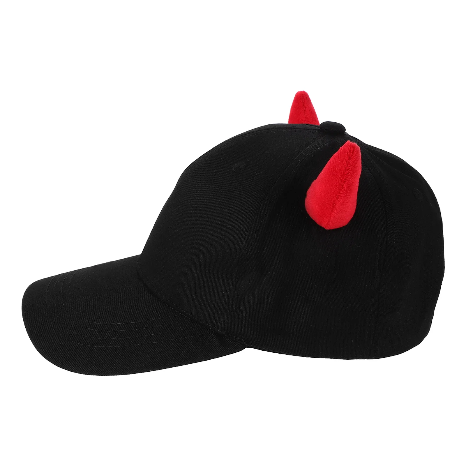 Diabo chifre boné de beisebol masculino feminino elegante único headpiece primavera outono hip hop aba plana chapéu viagem ao ar livre casual