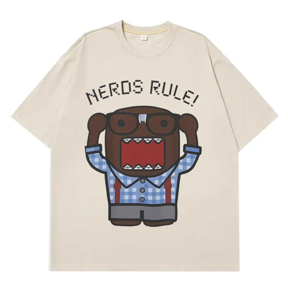 

Domo Kun Funny Meme Tshirt Men Women Harajuku T-shirt Short-sleeved Loose Casual Cotton Hip-hop Fashion T-shirt Streetwear Tops