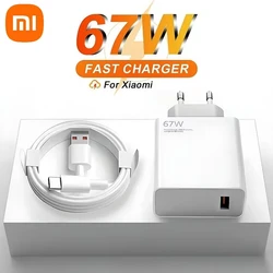 Xiaomi 67W 10A Super Fast Cable Charger Ultra Fast Charger High Speed Quick Charging Type C Charger For Xiaomi Samsung Huawei