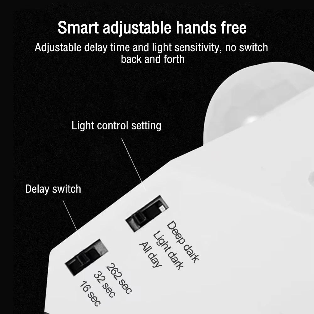 Automatic Human Body Infrared IR Sensor LED Bulb Light E27 Base Lamp Holder Motion Sensor Light Socket Adapter Holder AC110-240V