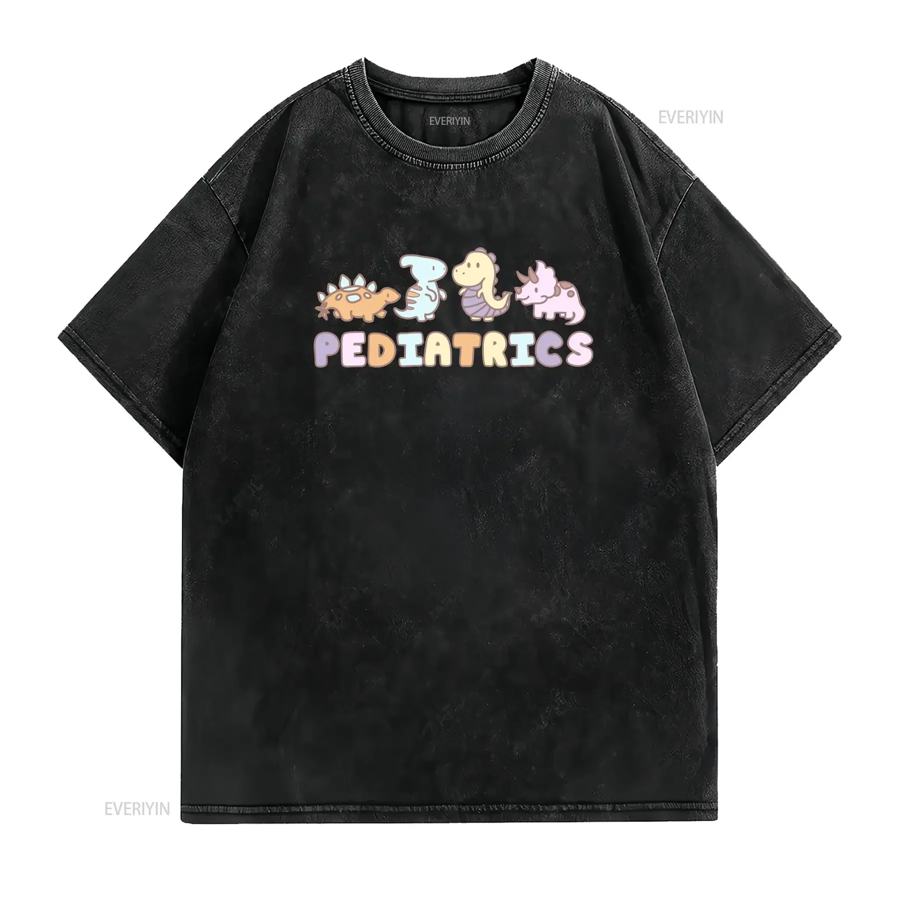 Pediatric Nurse T Shirt Pediatrics Peds Team Crew Squad s Practitioner PICU gift vintage Washed Stretched Stylish homme