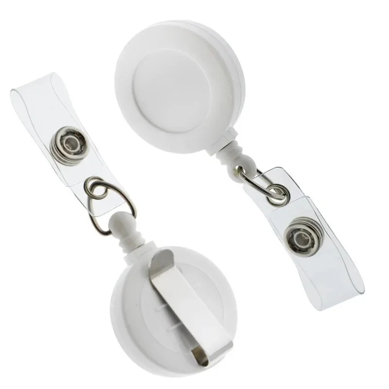 Carretes de insignia retráctiles, Clips de permiso de trabajo, accesorios de soporte de tarjeta de trabajo, Clip de carrete de insignia para trabajadores de enfermería, 2 unids/set