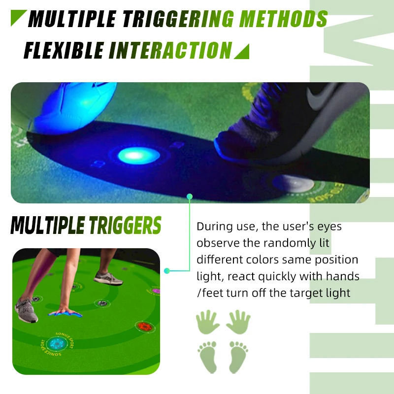 سجادة خفيفة للتدريب على استجابة رشيقة لسرعة كرة القدم من معدات تدريب كرة القدم الداخلية والخارجية
