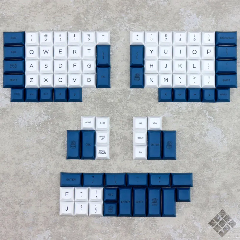 Custom ErgoDox-Style DSA 95-Key Split Keyboard Keycaps by WuMing ChengPin, PBT Dye-Sub MX Stem Mechanical, Third-Party Set