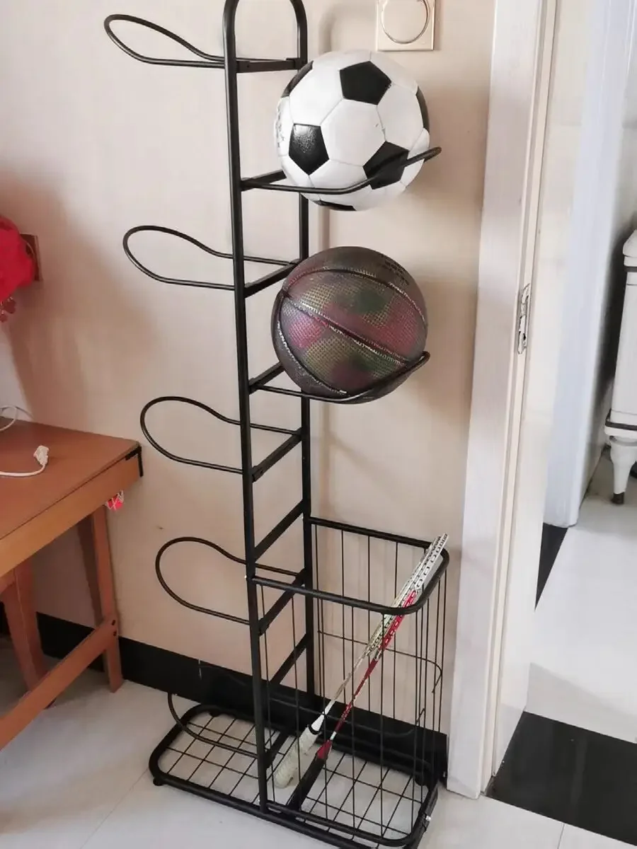 Home Indoor Children's Basketball Football Volleyball Badminton Racket Storage Rack Ball Rack Simple Storage Rack