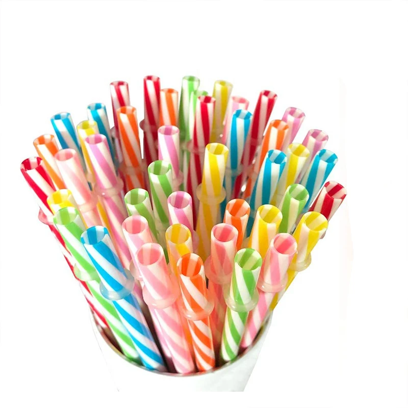 20 Piece Reusable Hard Plastic Straws BPA-Free 9 Inch Long Drinking Straw for Tumblers Mason Jars with Cleaning Brush Cuttable