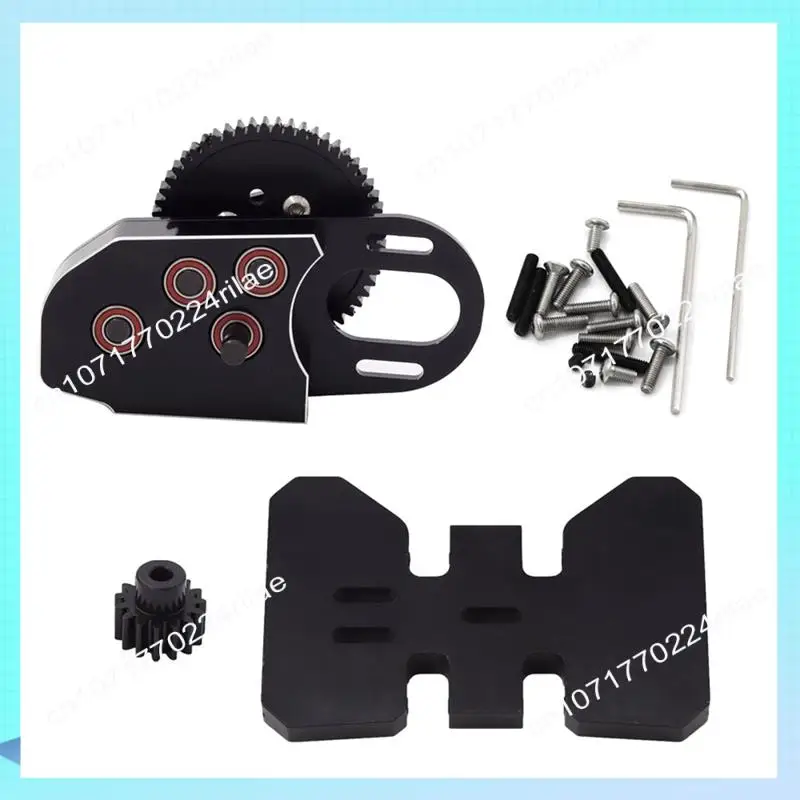

A17Z 2Low CNC Gearbox Middle Transmission Box With Overdrive Gear For LCG 1/10 RC Crawler Axial SCX10 III 90046 TRX4