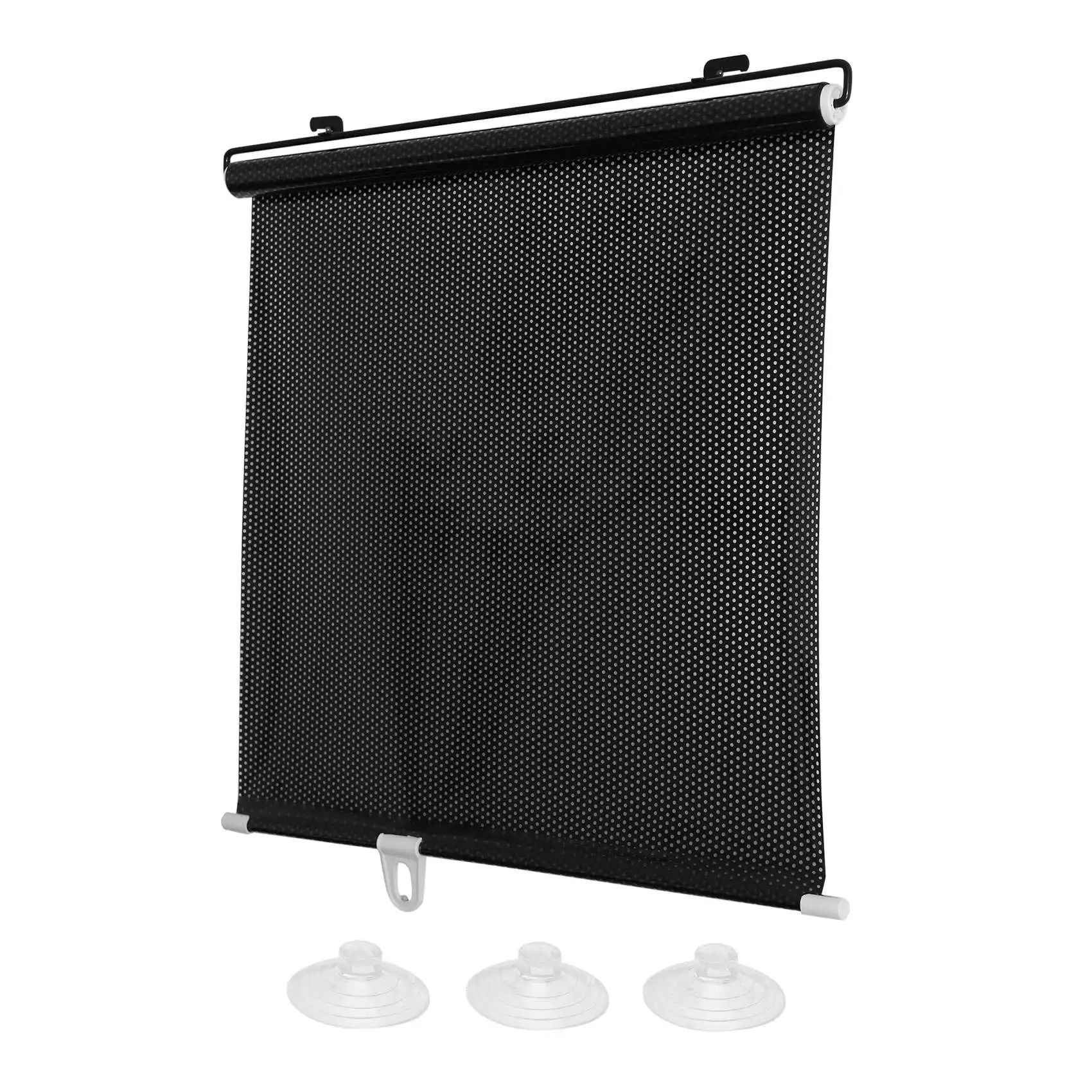 Sunshade Roller Blackout Suction Cup Blinds Curtains for Living Kitchen Office Car Window Free-Perforated Curtain A