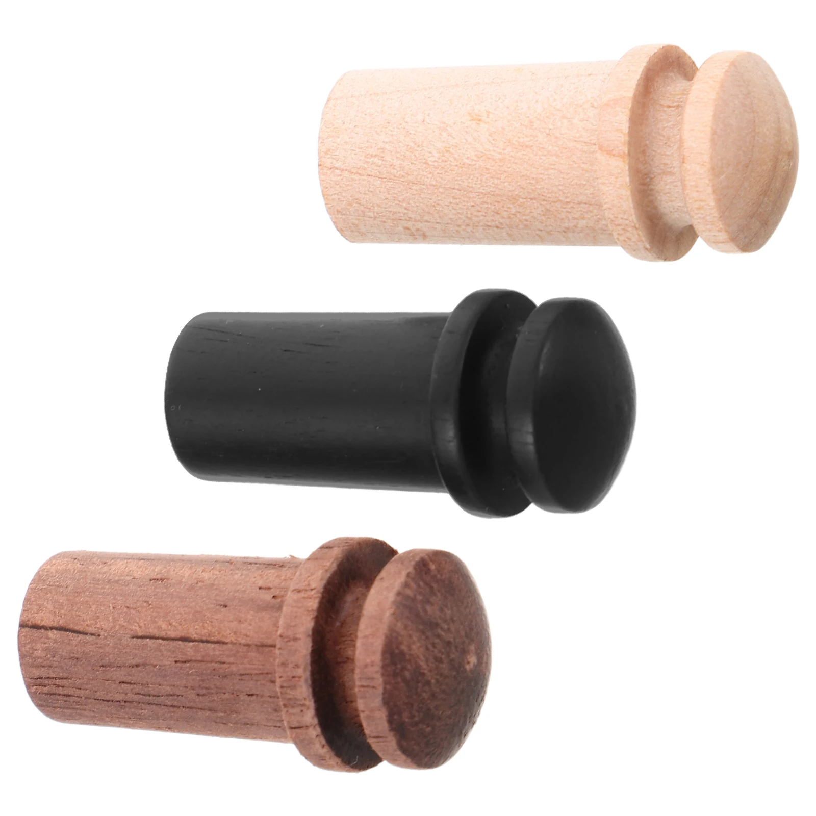 

3pcs Wood Guitar Strap Lock Pins Rosewood Maple Ebony End Buttons 12Mm Anti-Slipping Strap Holders For Acoustic Electric Bass