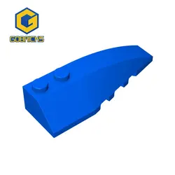 Gobricks-piezas de bloques de construcción para niños, piezas de bloques de construcción de cuña curvada 6x2 derecha, modelo a granel, juguetes educativos, 10 piezas de piezas, 41747