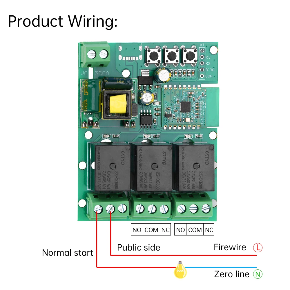 AC220V 10A 1-channel 2-channel 3-channel Bluetooth WIFI Smart Switch Relay modul Interlock Mode Remote Control Switch modul