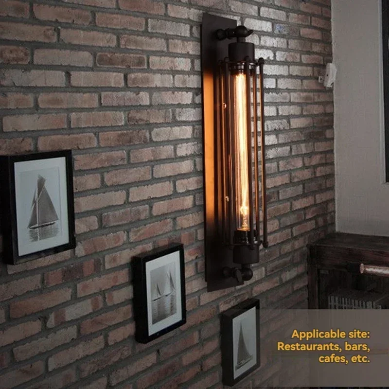 Retro industriële stijl ijzeren wandlamp gang trap restaurant zolder slaapkamer lamp nachtkastje huis decor binnen LED-verlichting