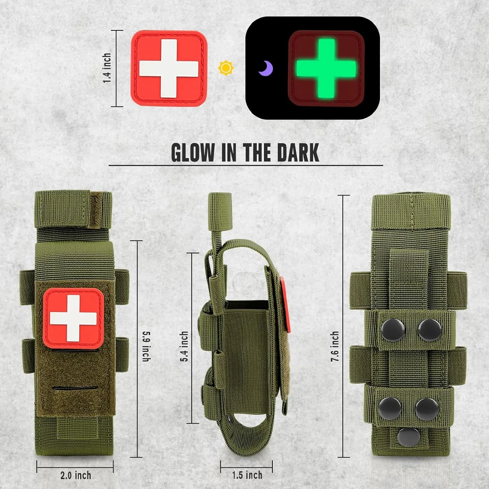 Piccolo Kit di pronto soccorso medico, Kit di pronto soccorso tattico all'aperto, ingranaggio della forza dello Stent emostatico, Kit medico a distribuzione rapida, custodia MOLLE