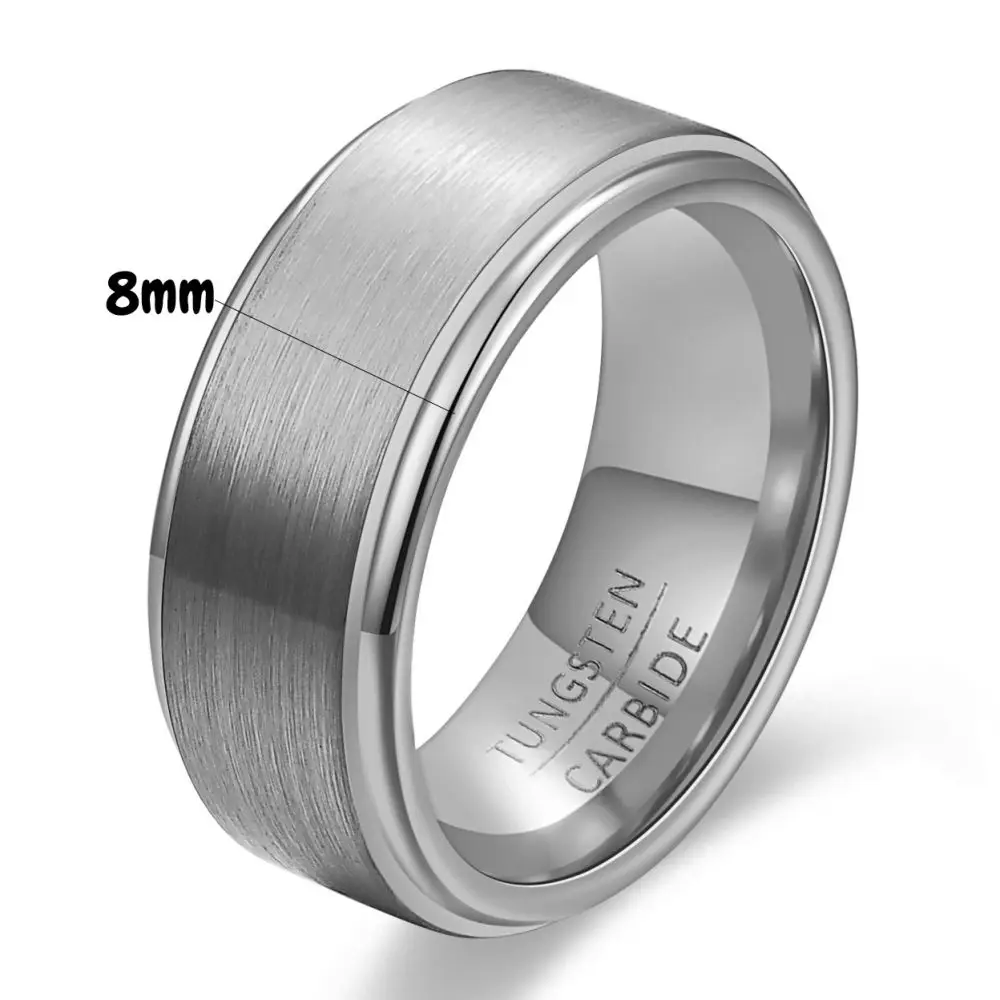4MM/6MM/8MM Wolfram Stahl Ring für Frauen Männer Cut Polygonale Paar Ringe hochzeit Schmuck und Zubehör Großhandel – Detail 9