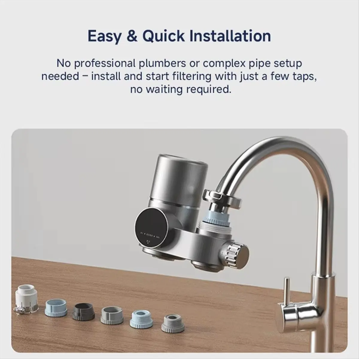 [HIHI] Kitchen Faucet Water Filter with 8-Stage Filtration and Smart Display - Essential Water Filtration System for Home Use