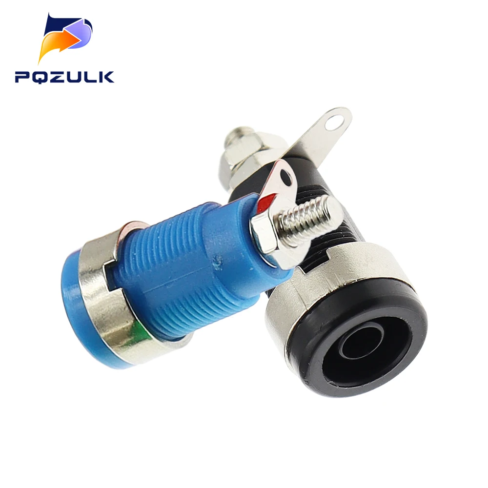 5PCS High Voltage Safety Type 4MM Panel Banana Socket Hole Current 32A Terminal Connector Open Hole 12mm Plug