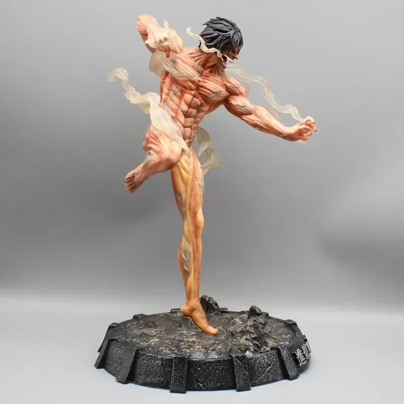 38cm Attack On Titan Anime Figures The Armored Figure Titan Eren Jager Action Figurine Model Pvc Statue Doll Ornament Toys Gifts