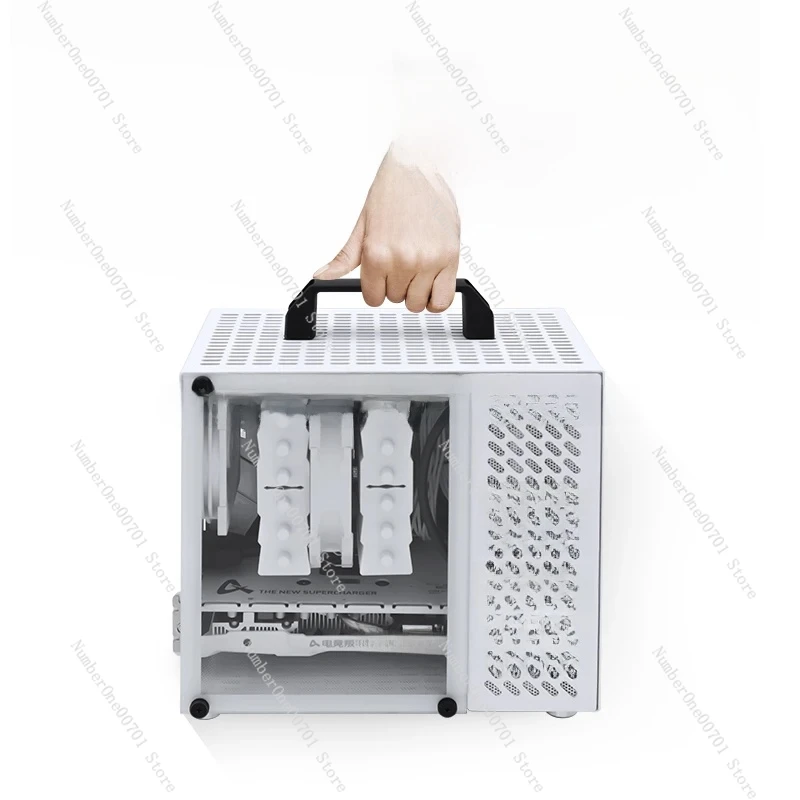 

Small Form Factor Case, Portable Aluminum Chassis with Side Transparent Panel & SFX PSU Support
