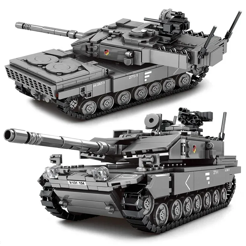 

Military UK Tank 898PCS Challenger 2 Main Battle Tank Soldier Building Blocks Soldier Figures Army Bricks Toys for Boys Gift