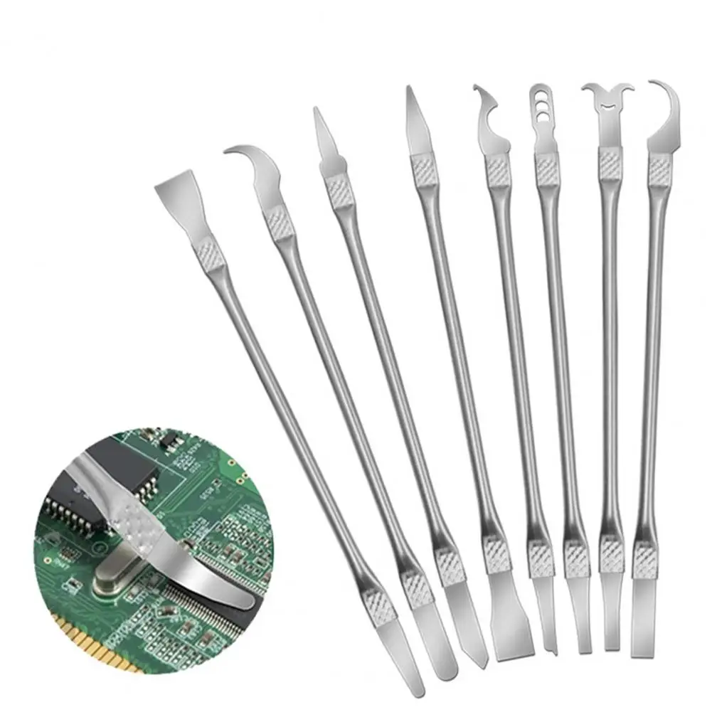 8Pcs Electronics Repair Tool Set Pry Tool Kit for CPU Motherboard Glue Removal Phone Tablet Repair Spudger Scraper Hook Set