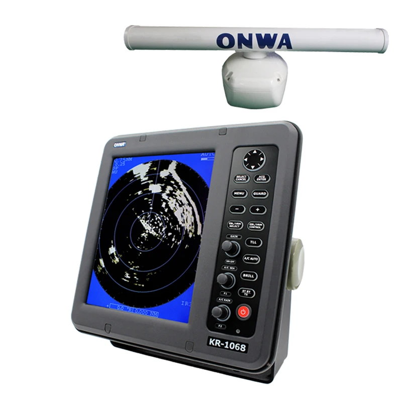 9.7inch X-Band 6KW Up To 64nm KR-1068 Marine Supplies Product Marine Radar Support AIS ARPA Display Target Tracking