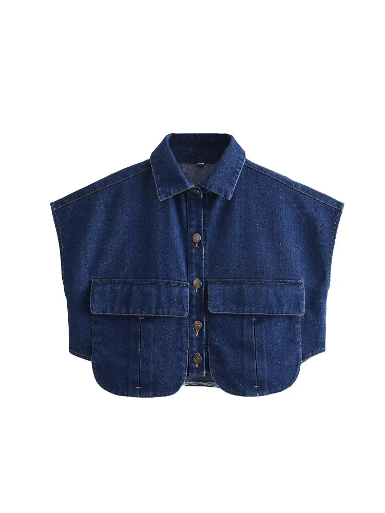 European and American Style 2025 Spring and Autumn New Women's Clothing Wrinkle Effect Double Breasted Suit Jacket Short jacket