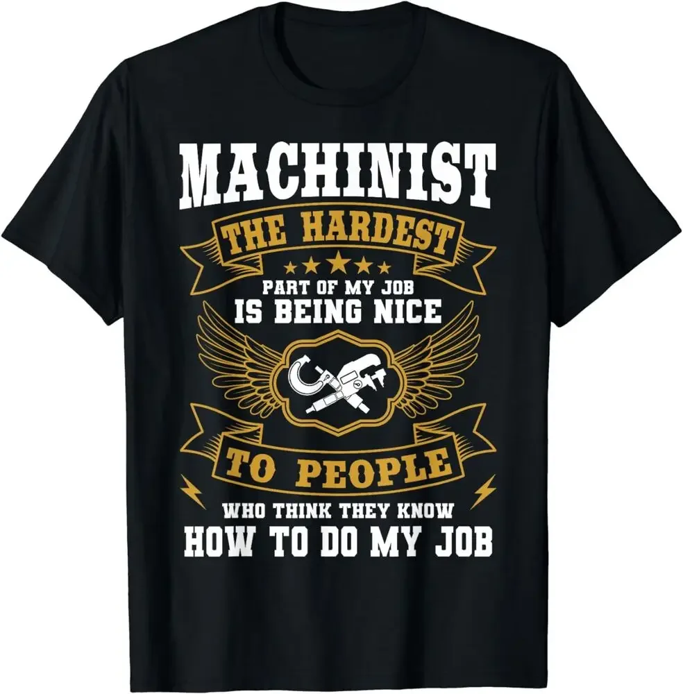 Machinist Profession CNC Machine Tools Operator Machinery Tee  High Quality 100%Cotton Short Sleeve