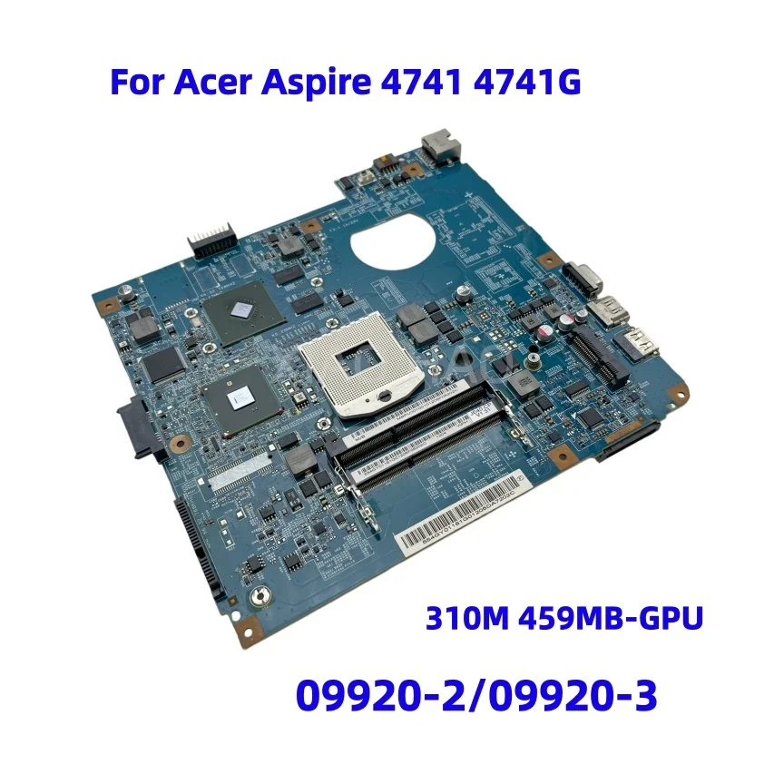 09920-2 09920-3 Placa-mãe para laptop Acer Aspire 4741 4741G com 310M 459MB-GPU DDR3 HM55 JE40-CP MBPU001001 100% totalmente testada