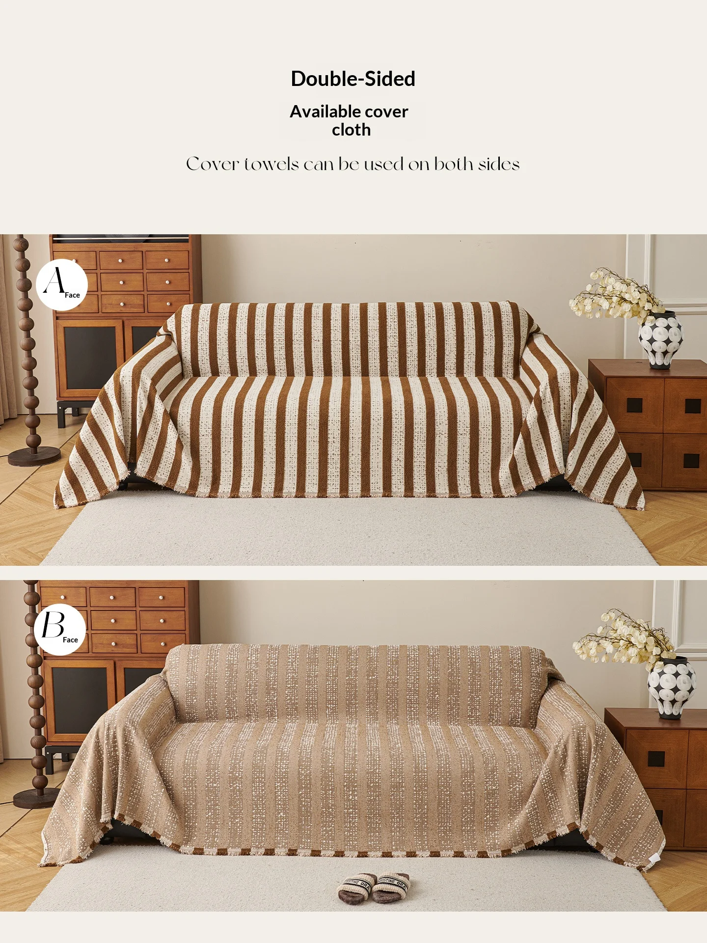 غطاء أريكة كلاسيكي مخطط متعدد الألوان من الشنيل غطاء كامل مقاوم للقطط غير قابل للانزلاق لشكل L ومقعد 2/3/4 #2