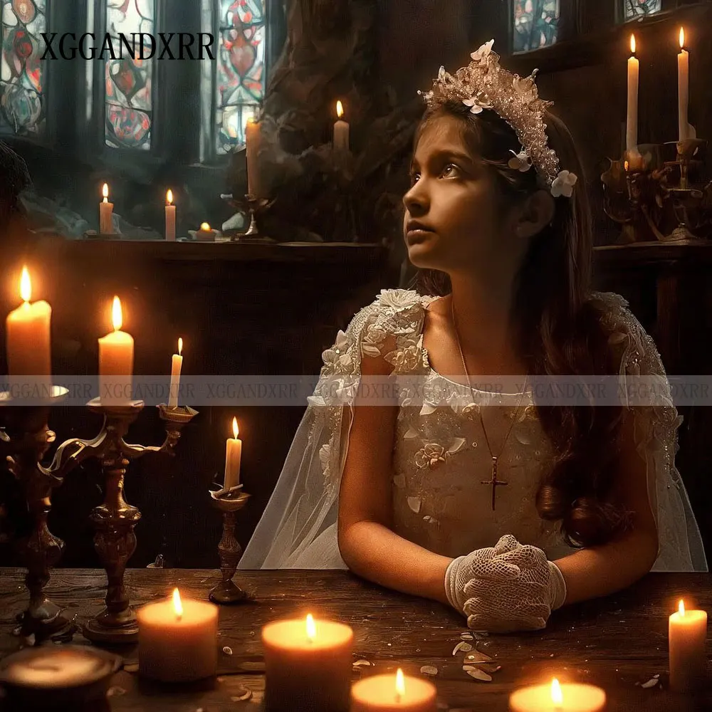 Elegant Flower Girl Dress 2025 White Mini Quinceanera Birthday Party Gown Wedding Formal Pageant Daughter Sister Princess