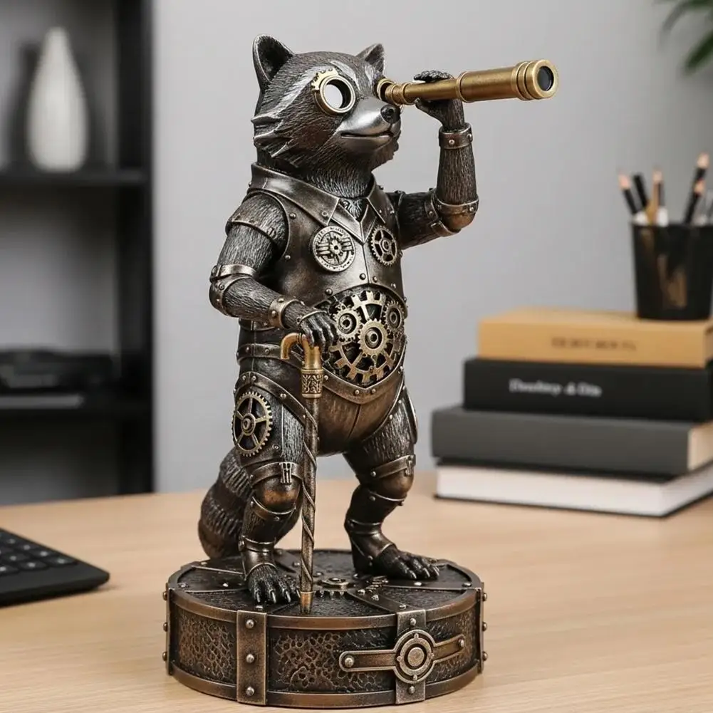 Смола стимпанк фигурка исследователя животных путешественник фигурки осьминога моделирование домашний декор для гостиной для домашнего офиса Декор