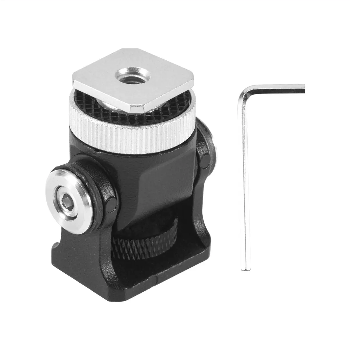 A14G Mini Hot Shoe Mount Monitor Microphone Flash Holder 1/4 Inch Screw Camera Bracket Tripod Head for Monitor Flash Camera Acce